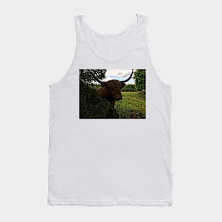 Scottish Highland Cattle Cow 2436 Tank Top